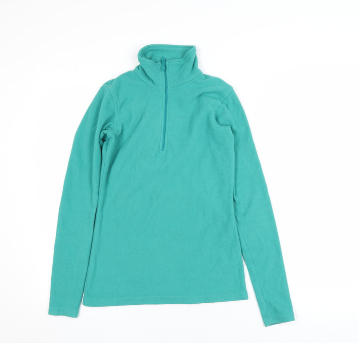 Mountain Warehouse Womens Green XXS 1/2 Zip Fleece Pullover Sweatshirt