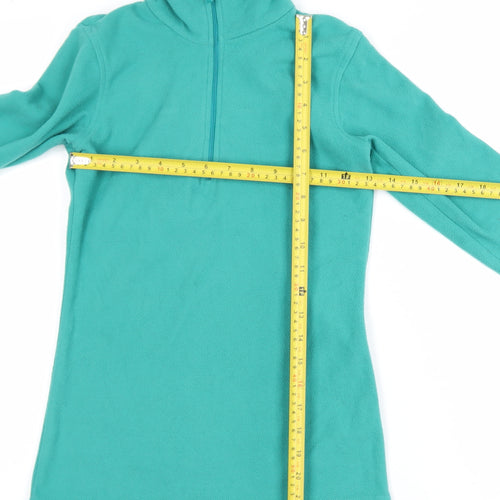 Mountain Warehouse Womens Green XXS 1/2 Zip Fleece Pullover Sweatshirt