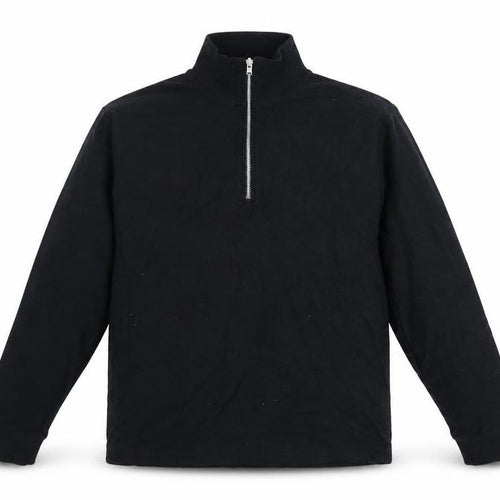 Topman Men's Black Small 1/2 Zip Pullover Sweatshirt
