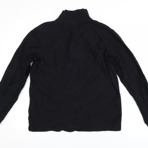 Topman Men's Black Small 1/2 Zip Pullover Sweatshirt