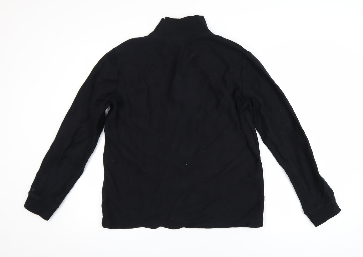 Topman Men's Black Small 1/2 Zip Pullover Sweatshirt