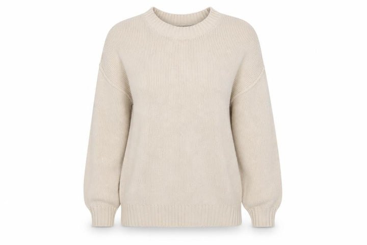 Hollister Womens Beige Crew Neck Knit Pullover Jumper XS