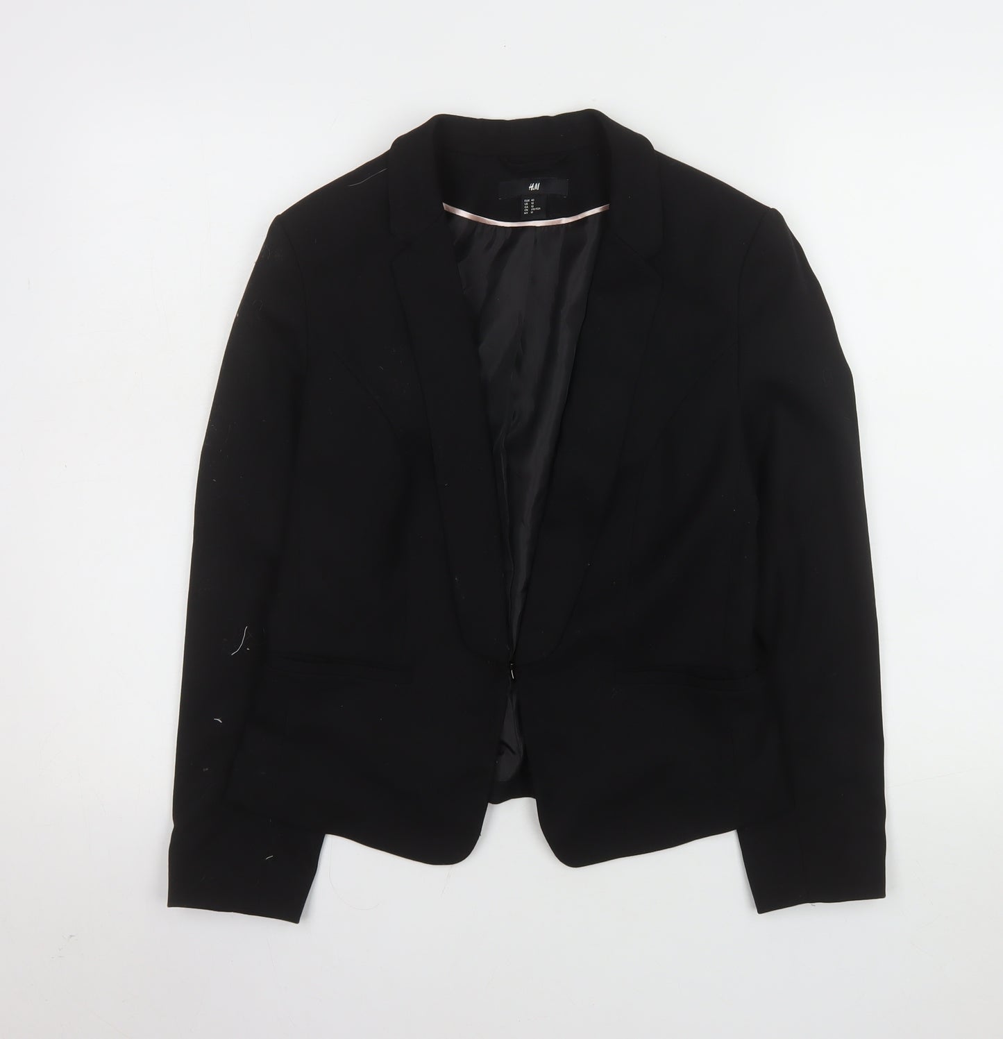 H&M Women's Black Blazer Jacket Size 12 Classic Workwear