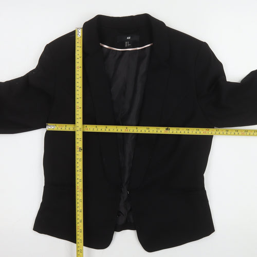 H&M Women's Black Blazer Jacket Size 12 Classic Workwear