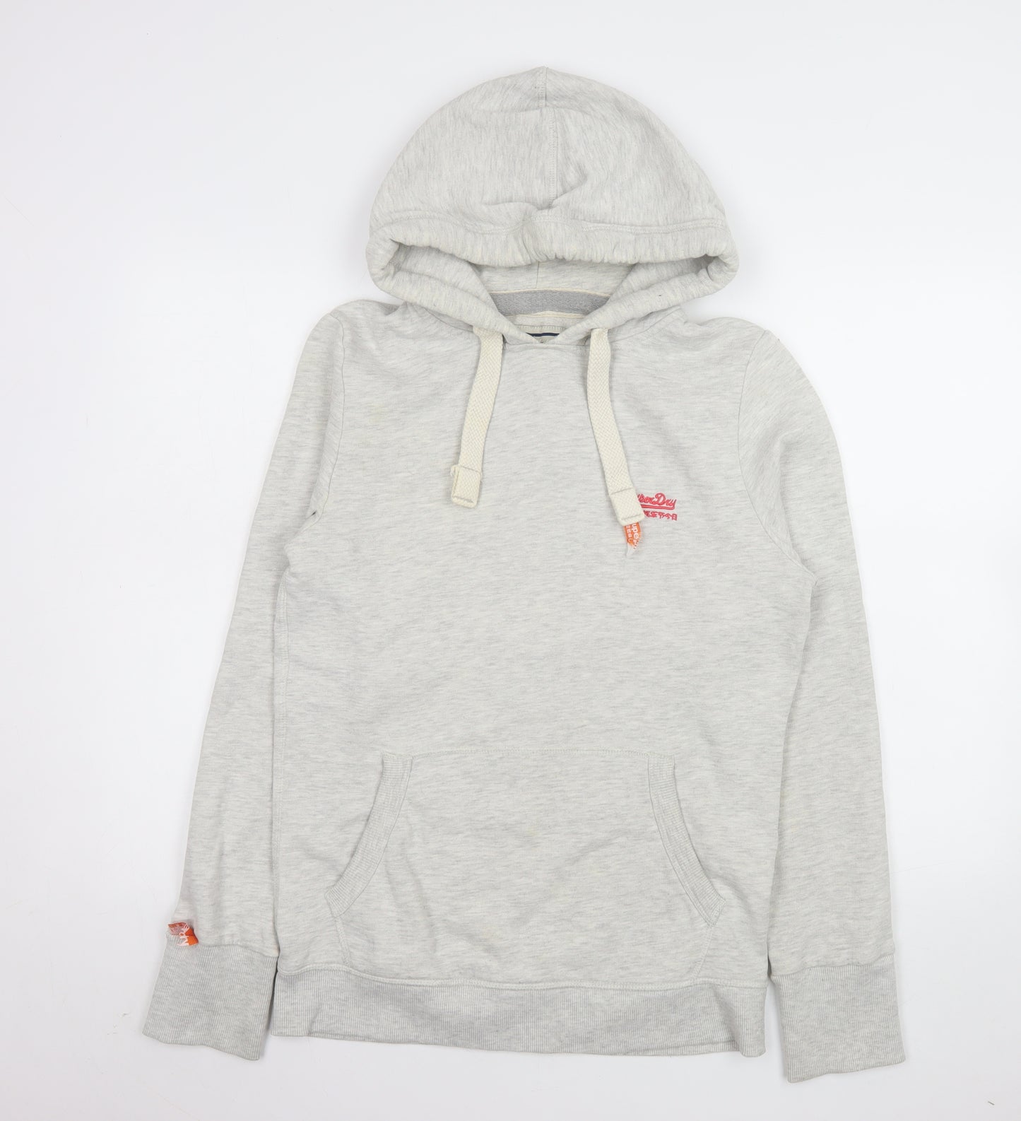 Superdry Women's Grey Pullover Hoodie Size XS Cotton Blend