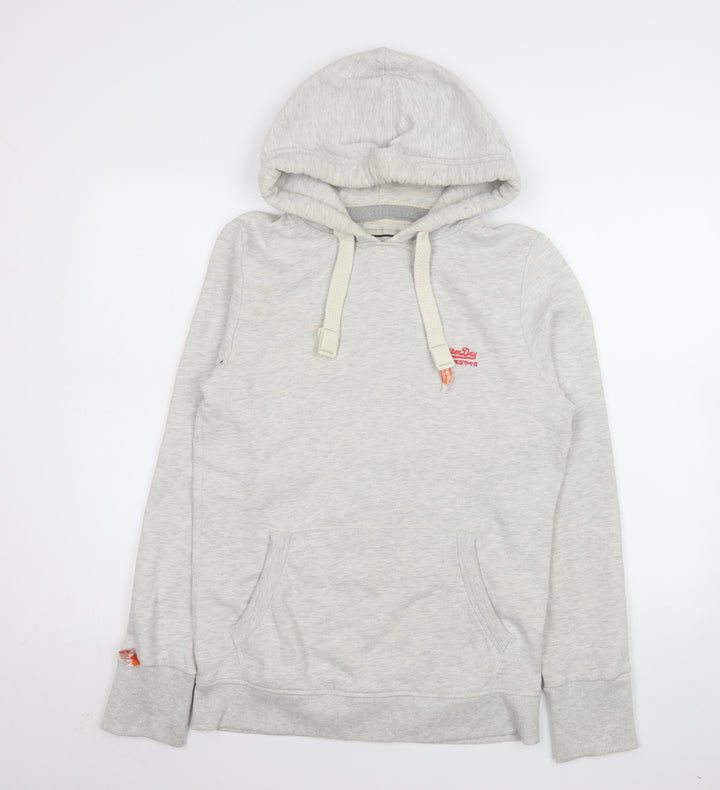 Superdry Women's Grey Pullover Hoodie Size XS Cotton Blend