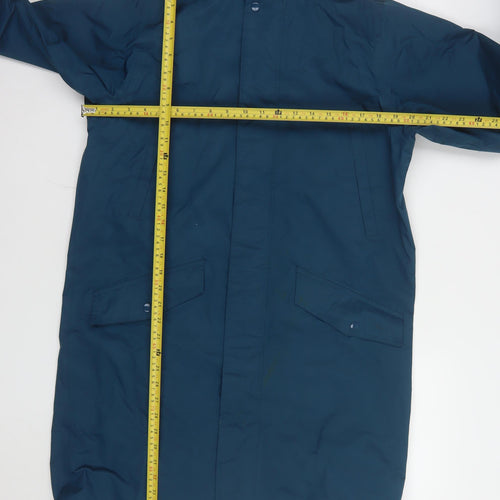 Cotton Traders Men's Blue Hooded Waterproof Parka Coat Size S