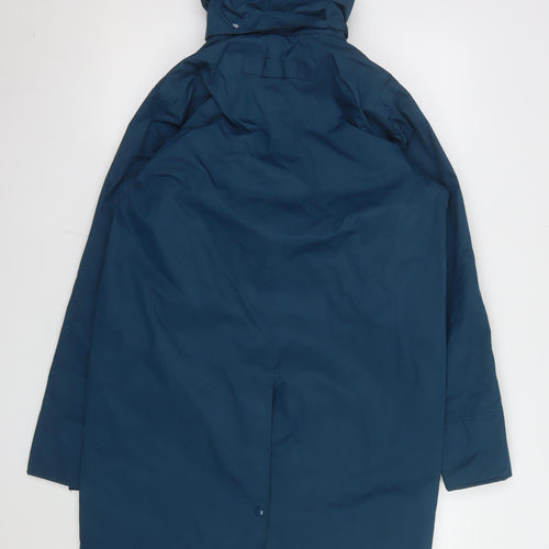 Cotton Traders Men's Blue Hooded Waterproof Parka Coat Size S