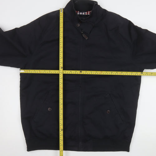 Maine New England Men's Black Bomber Jacket L Classic Twill Full Zip