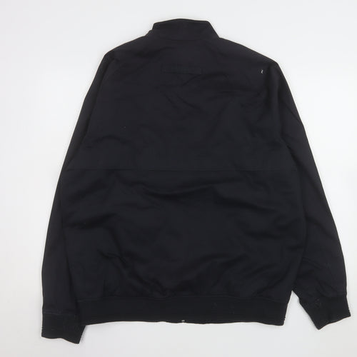Maine New England Men's Black Bomber Jacket L Classic Twill Full Zip