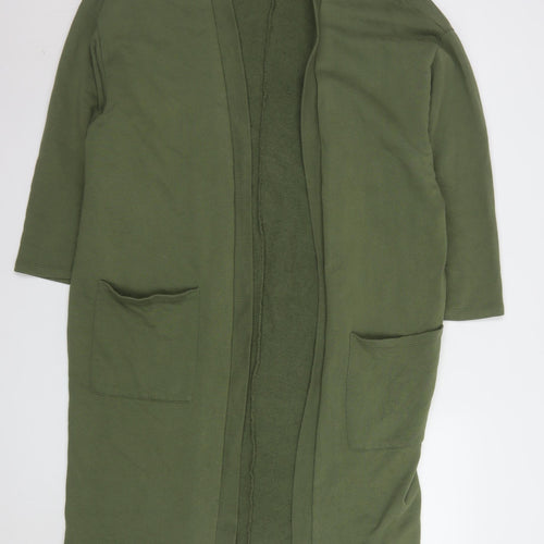ASOS Women’s Green Long Cotton Coatigan Size L