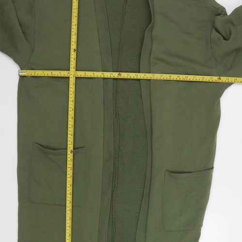 ASOS Women’s Green Long Cotton Coatigan Size L