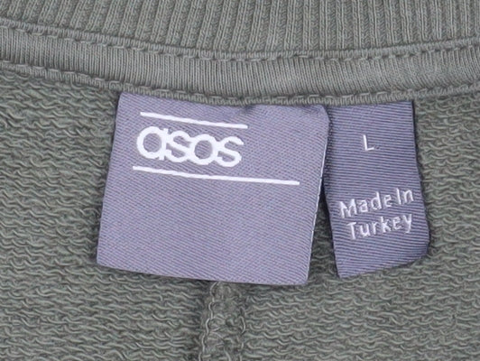 ASOS Women’s Green Long Cotton Coatigan Size L