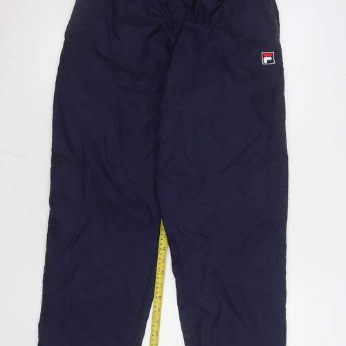 Fila Women Blue Nylon Lightweight Joggers Size 12