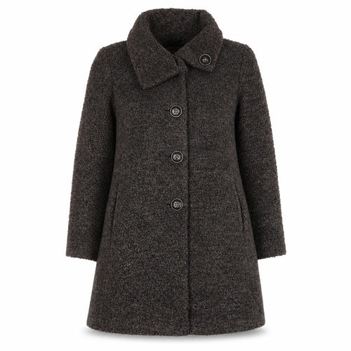 Kaliko Women Brown Wool Mohair Blend Mid-Length Coat Size 8