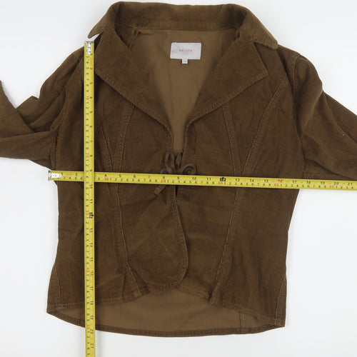 Marks and Spencer Women Brown Corduroy Blazer Size 14