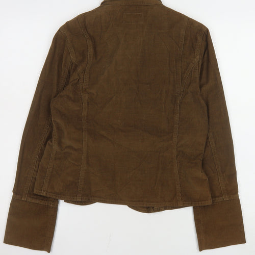 Marks and Spencer Women Brown Corduroy Blazer Size 14