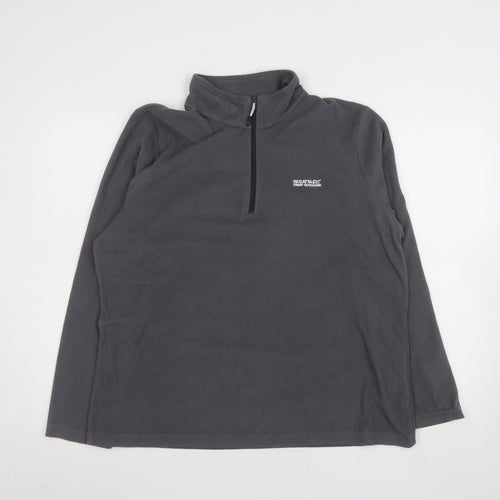Regatta Great Outdoors Women’s Grey Fleece Pullover UK 18 1/4 Zip Sweatshirt