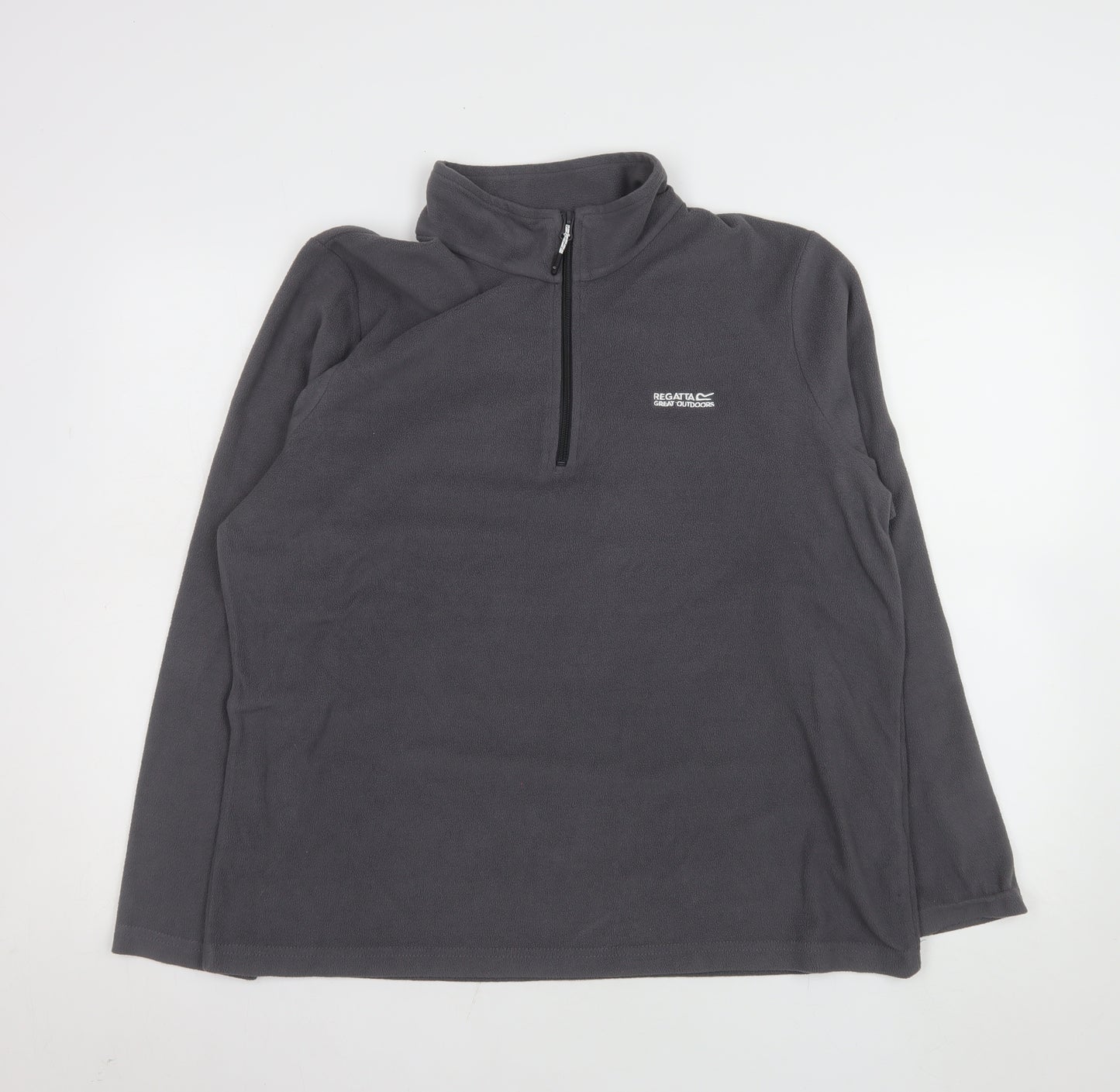 Regatta Great Outdoors Women’s Grey Fleece Pullover UK 18 1/4 Zip Sweatshirt