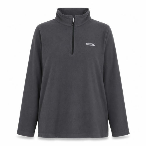 Regatta Great Outdoors Women’s Grey Fleece Pullover UK 18 1/4 Zip Sweatshirt