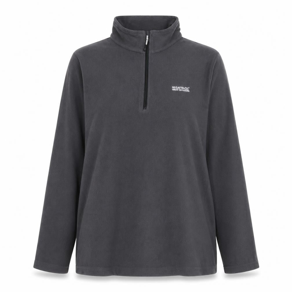 Regatta Great Outdoors Women’s Grey Fleece Pullover UK 18 1/4 Zip Sweatshirt