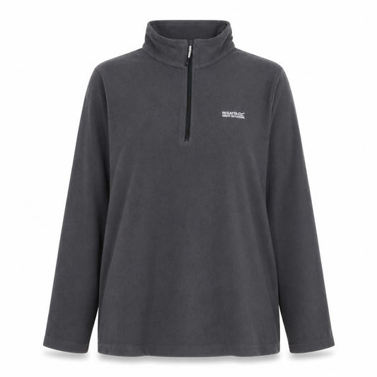 Regatta Great Outdoors Women’s Grey Fleece Pullover UK 18 1/4 Zip Sweatshirt