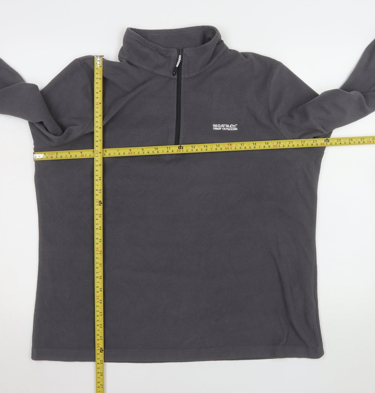 Regatta Great Outdoors Women’s Grey Fleece Pullover UK 18 1/4 Zip Sweatshirt
