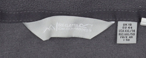 Regatta Great Outdoors Women’s Grey Fleece Pullover UK 18 1/4 Zip Sweatshirt