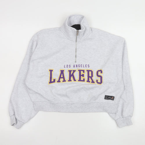 NBA Los Angeles Lakers Grey 1/4 Zip Sweatshirt XS Women's