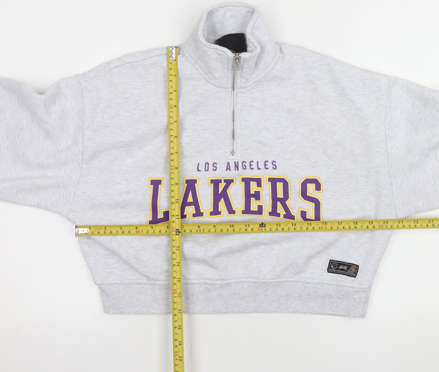 NBA Los Angeles Lakers Grey 1/4 Zip Sweatshirt XS Women's