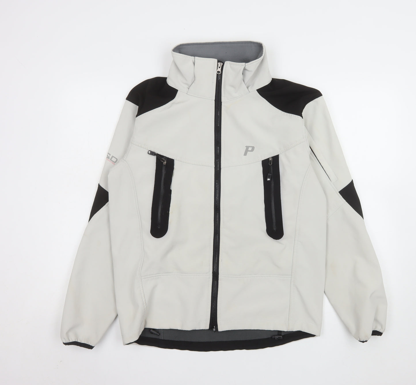 Peak Performance Men Grey Softshell Outdoor Jacket Size S