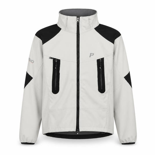Front view of Peak Performance Men Grey Softshell Outdoor Jacket, size S