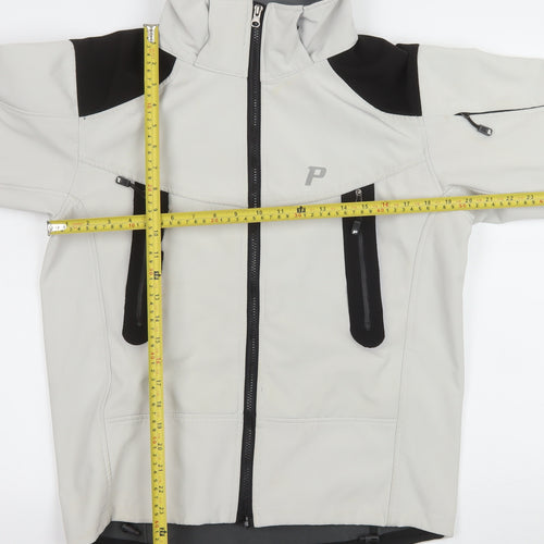 Peak Performance Men Grey Softshell Outdoor Jacket Size S