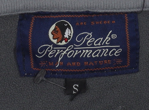 Peak Performance Men Grey Softshell Outdoor Jacket Size S