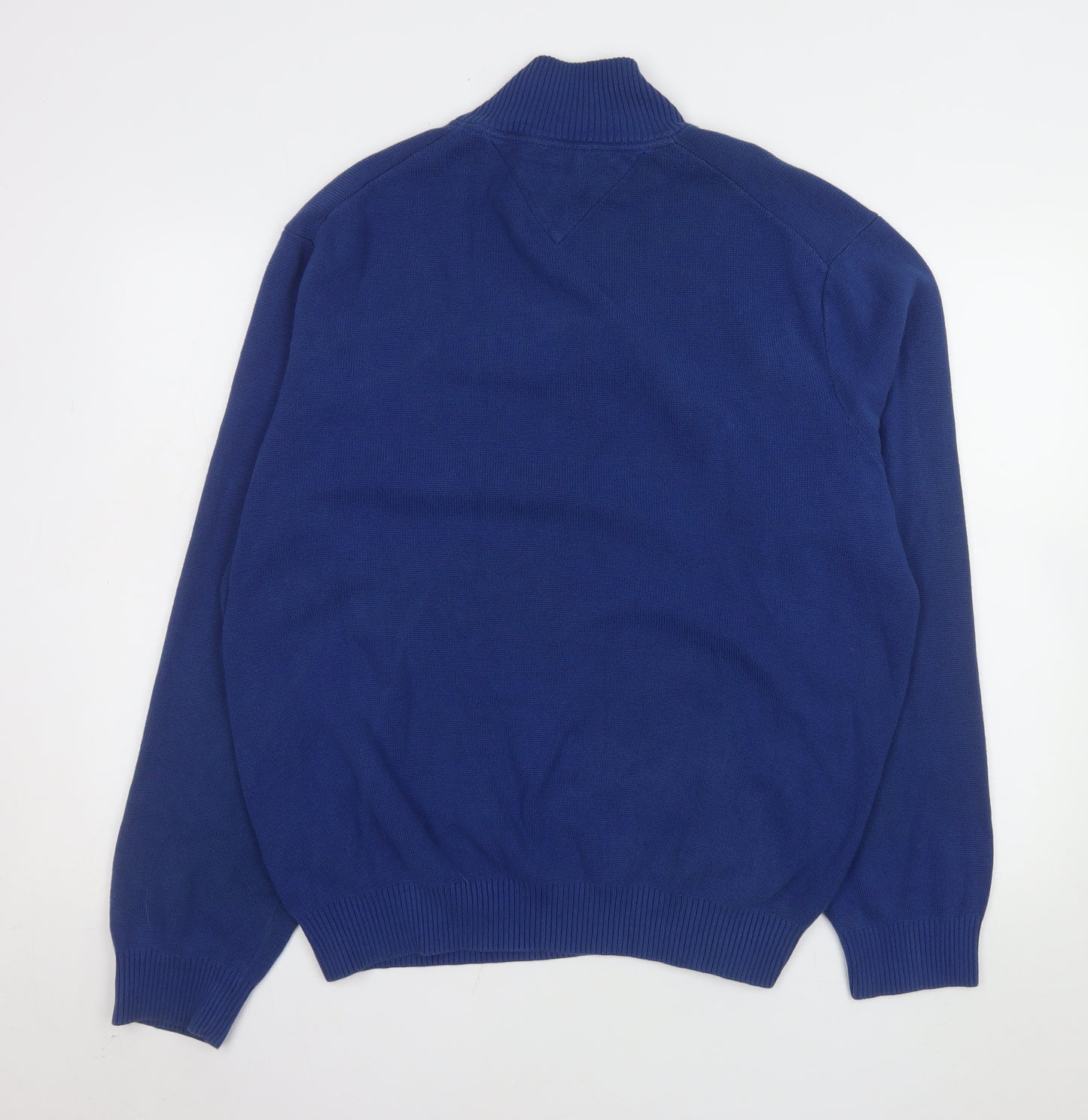 Tommy Hilfiger Men's Blue XL 1/4 Zip Mock Neck Cotton Sweatshirt