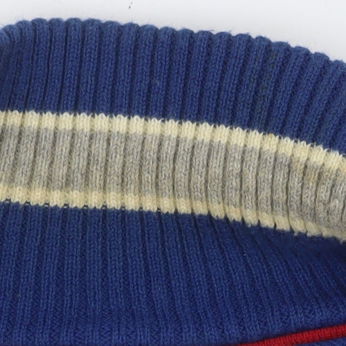 Tommy Hilfiger Men's Blue XL 1/4 Zip Mock Neck Cotton Sweatshirt