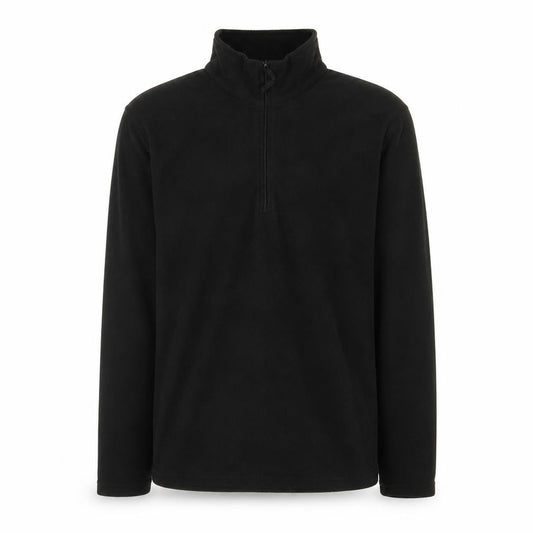 Front view of Mountain Warehouse Men’s Black Fleece Pullover Sweatshirt L