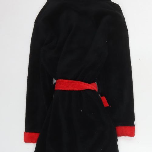 Manchester United Boys Black Red Fleece Hooded Robe 9-10 Years