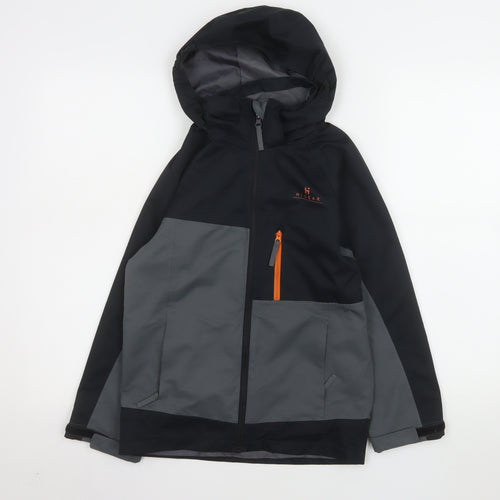 Hi Gear Boys Black Waterproof Hooded Softshell Rain Jacket 7-8 Years
