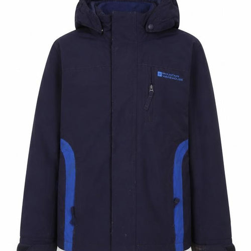 Mountain Warehouse Boys Blue Waterproof Hooded Rain Coat Jacket 5-6 Years