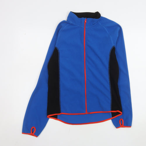H&M Boys Blue Full Zip Fleece Track Jacket Size 14 Years Polyester