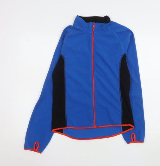 H&M Boys Blue Full Zip Fleece Track Jacket Size 14 Years Polyester