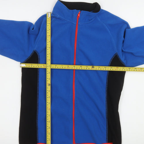 H&M Boys Blue Full Zip Fleece Track Jacket Size 14 Years Polyester
