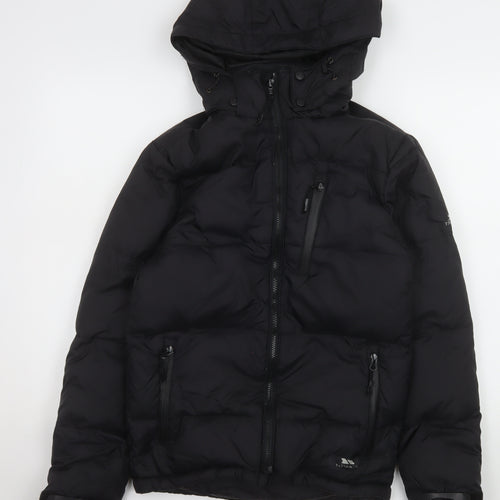 Trespass Men’s Black 2XS Puffer Jacket Hooded Down Insulated Winter Coat