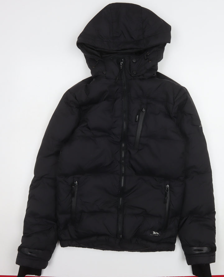 Trespass Men’s Black 2XS Puffer Jacket Hooded Down Insulated Winter Coat