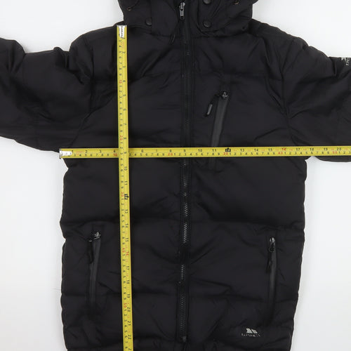 Trespass Men’s Black 2XS Puffer Jacket Hooded Down Insulated Winter Coat
