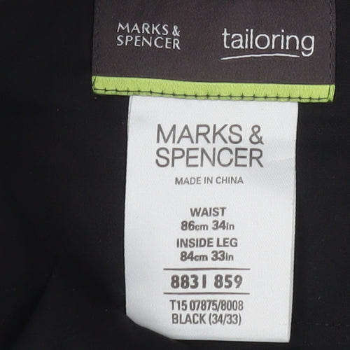 Marks and Spencer Men's Black Classic Dress Pants Size 34R