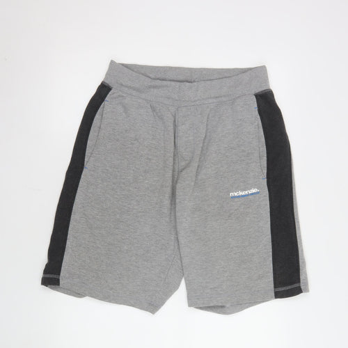 McKenzie Mens Grey Sweat Shorts L Regular Fit Activewear