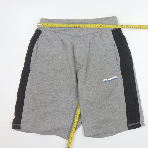 McKenzie Mens Grey Sweat Shorts L Regular Fit Activewear