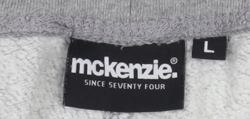 McKenzie Mens Grey Sweat Shorts L Regular Fit Activewear